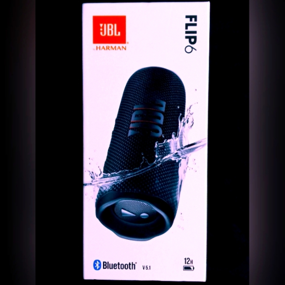 JBL FLIP 6 wireless waterproof speaker& portable charger!